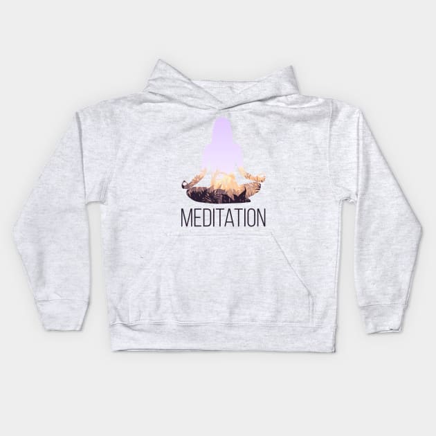 Meditation Kids Hoodie by Mako Design 